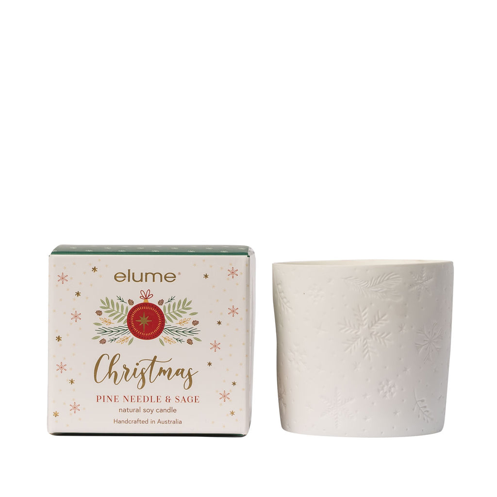 ELUME <br> Elegant Christmas Pine Needle & Sage Soy Candle