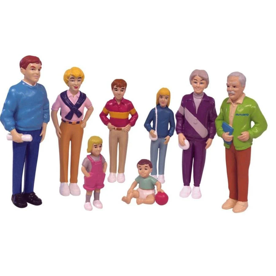 Miniland <br> European Family Figures - 8 piece set