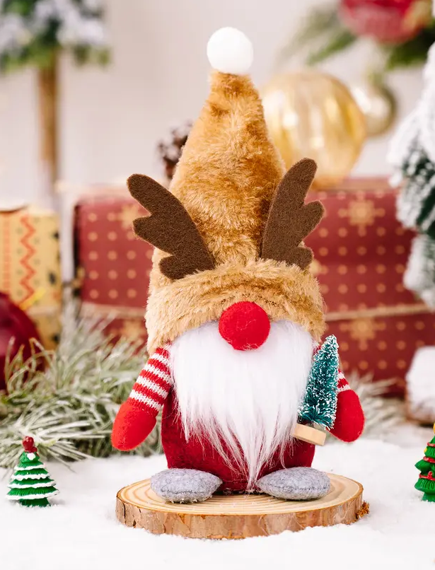 Bristlebrush Designs <br> Christmas Gnome Elf <br> Brown Reindeer