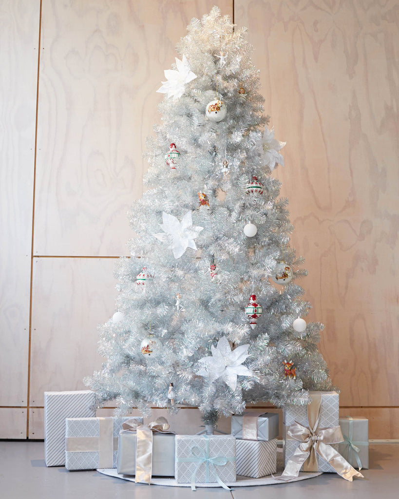 Available to Pre-Order <br> 7.5ft Vintage Silver Tree (Pre-Lit)