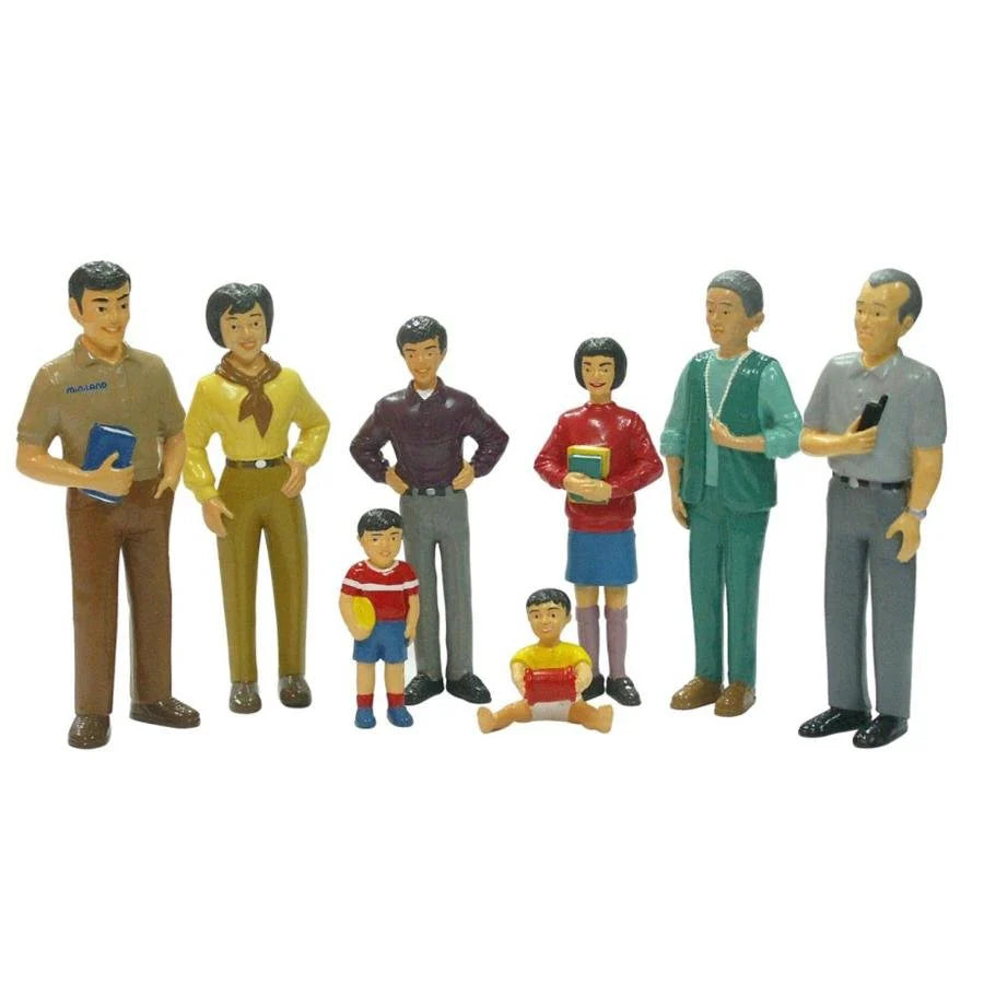 Miniland <br> Asian Family Figures - 8 piece set