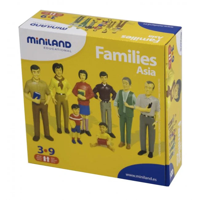 Miniland <br> Asian Family Figures - 8 piece set