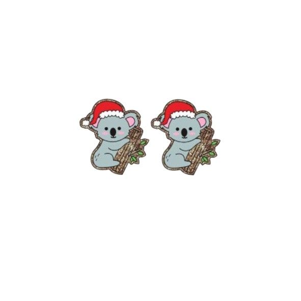 Yule Koala Earrings <br> Grey