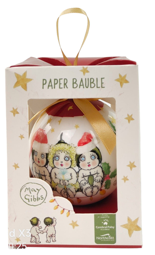 May Gibbs Christmas <br> Bauble Gift Box Red B <br> 3 Pod Babies