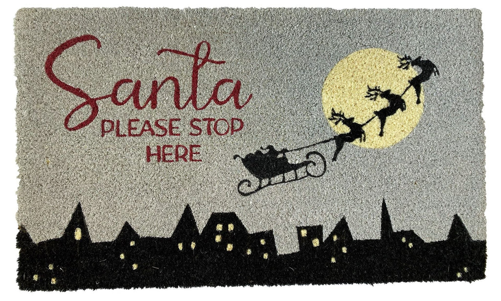 Christmas Doormat <br> Santa Please Stop Here