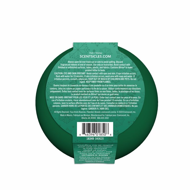 SCENTSICLES - White Winter Fir Fragrance, Green Tin