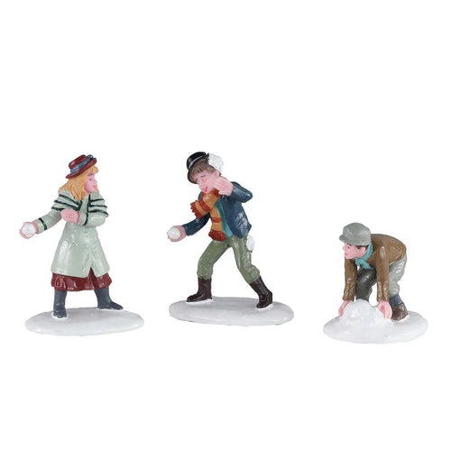 Lemax Figurine <br> Snowball Skirmish, Set of 3