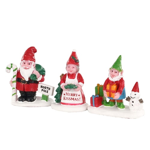 Lemax Accessories <br> Christmas Garden Gnomes, Set of 3