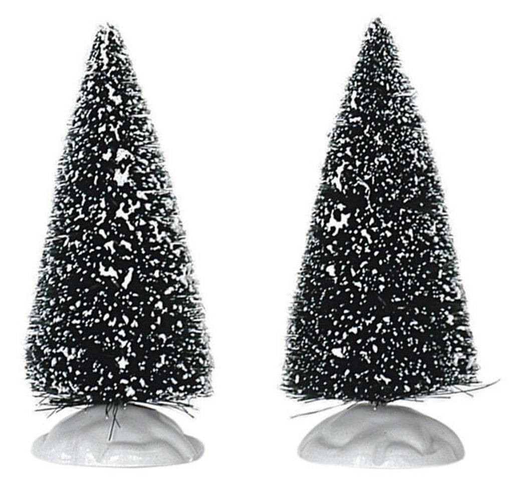 Lemax Trees <br>  4" Bristle Tree, Small (Set of 2)