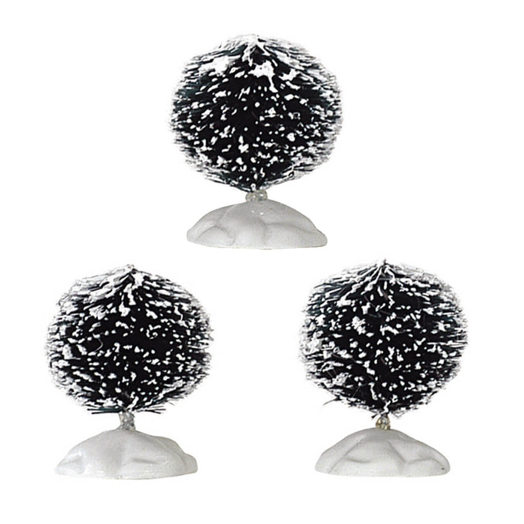 Lemax Trees <br>  Round Bristle Tree, Set of 3