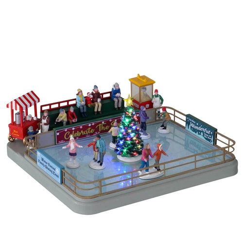 Lemax Pre-Order <br> Sights & Sounds<br>Outdoor Skating Rink - $245