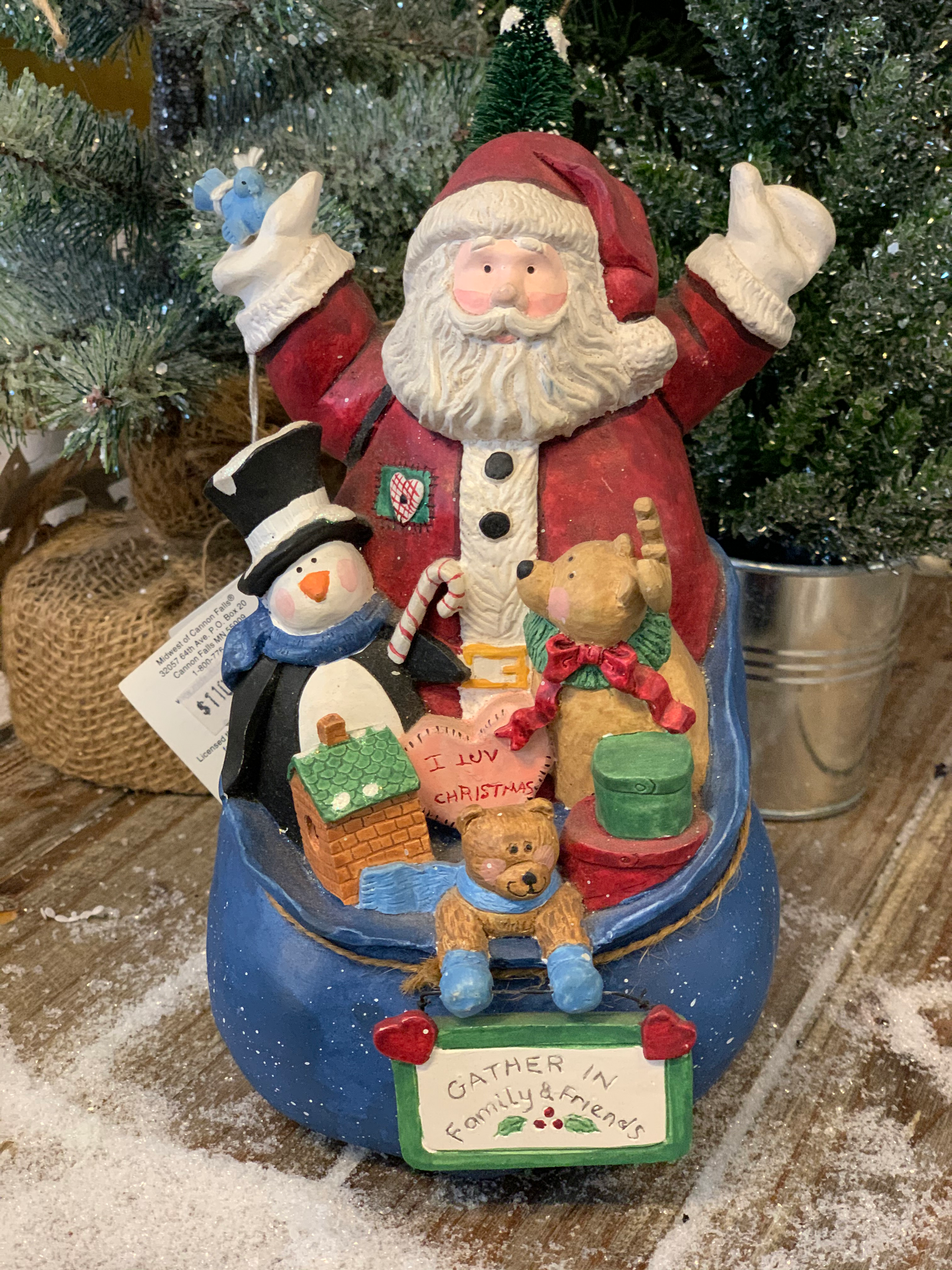 SALE Sandi Gore Evans Jolly Follies Santa in Bag – The Christmas Shop