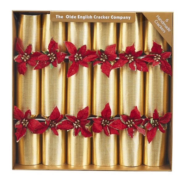 Bon Bons (Box of 6) <br> 12" Glitter Poinsettia