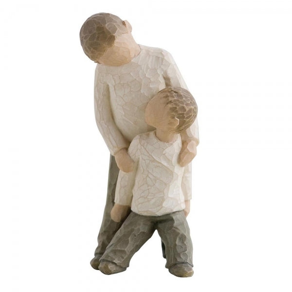 Brothers by Willow Tree. Figure of two boys, younger leaning against the older