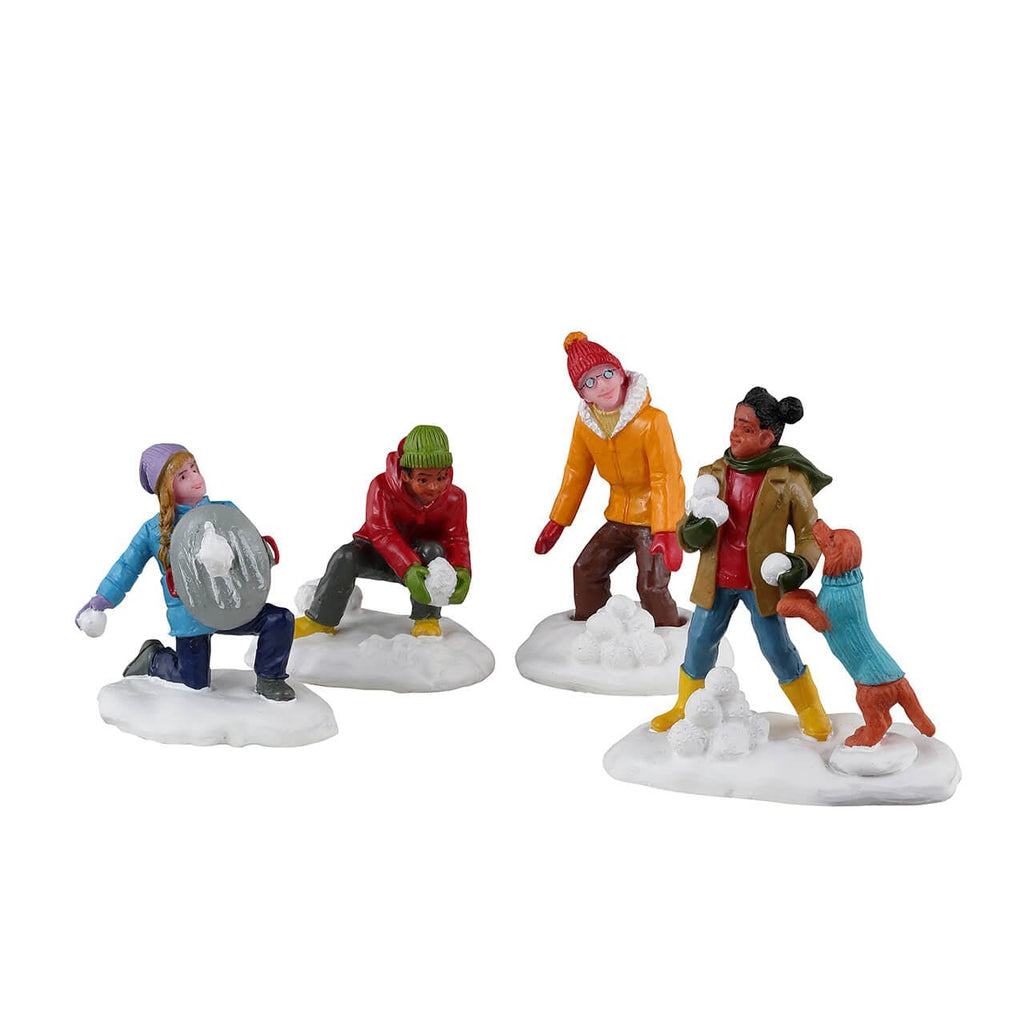 Lemax Figurine <br> Snowball Battles, Set of 4