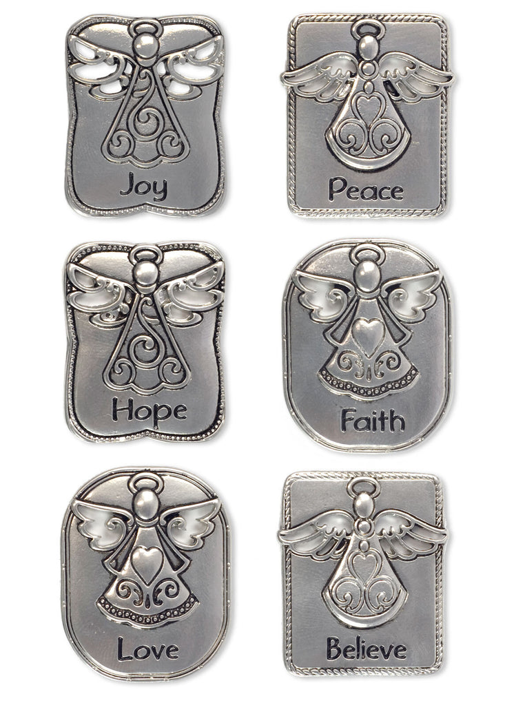 Inspirational Angel Tokens <br> 6 Assorted