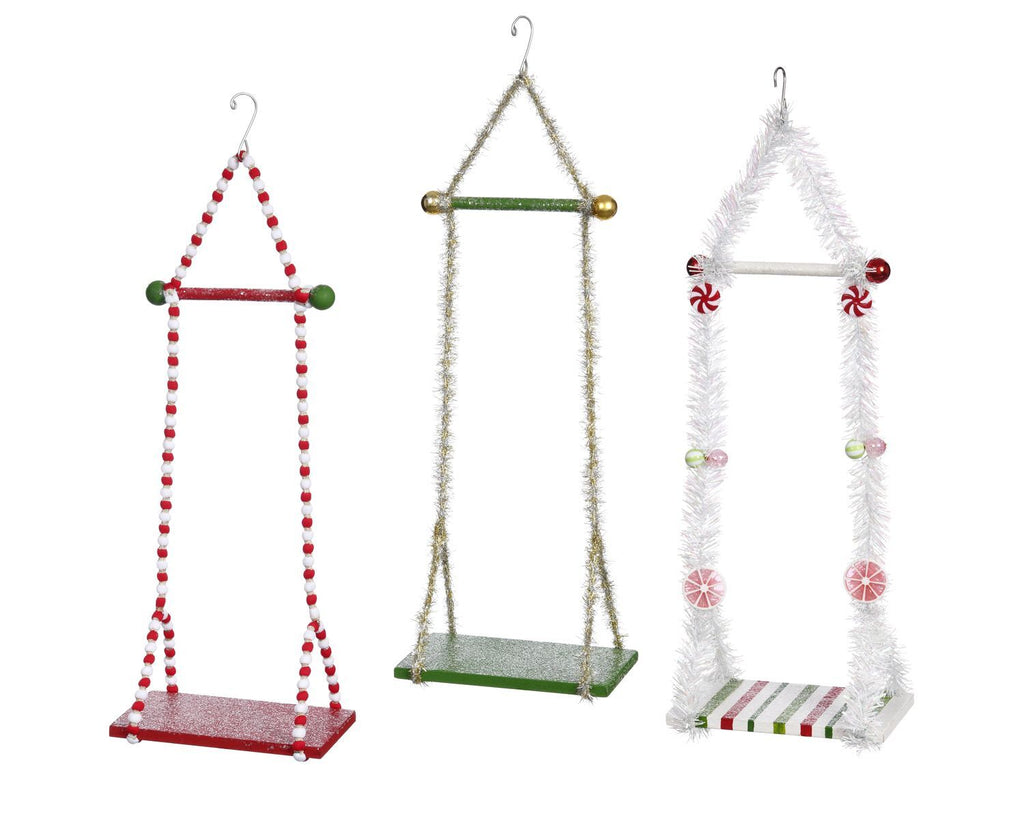 Mark Roberts <BR> Single Elf Swing <br>Medium (46cm) <br> 3 Assorted