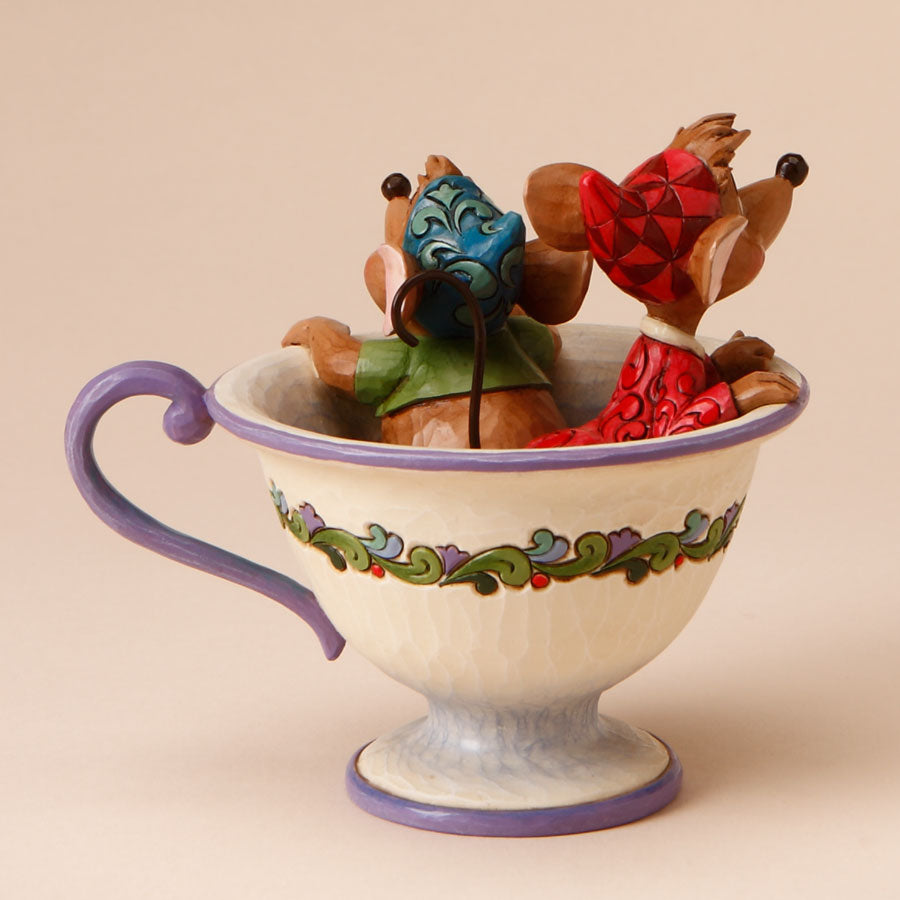 DISNEY TRADITIONS<br>Jaq and Gus in Tea Cup<br>“Tea for Two”