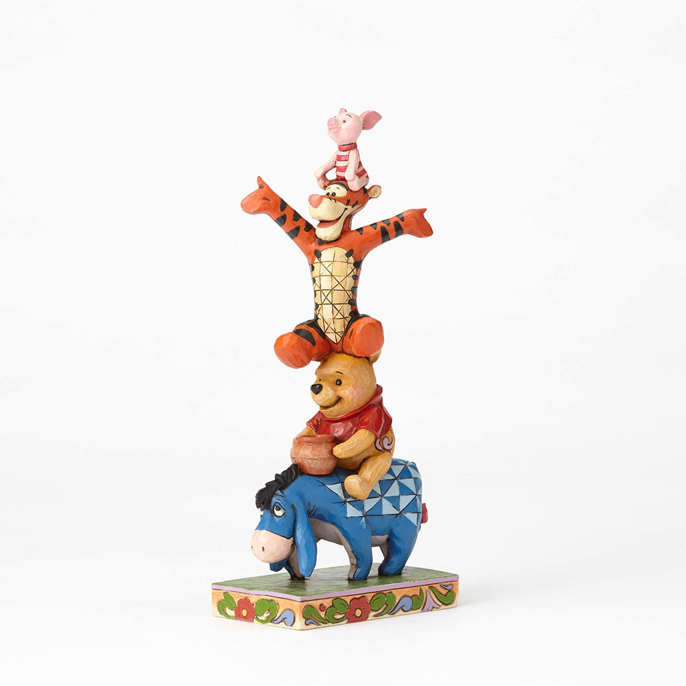 DISNEY TRADITIONS<BR> Eeyore Pooh Tigger Piglet Stack<BR>“Built By Friendship”