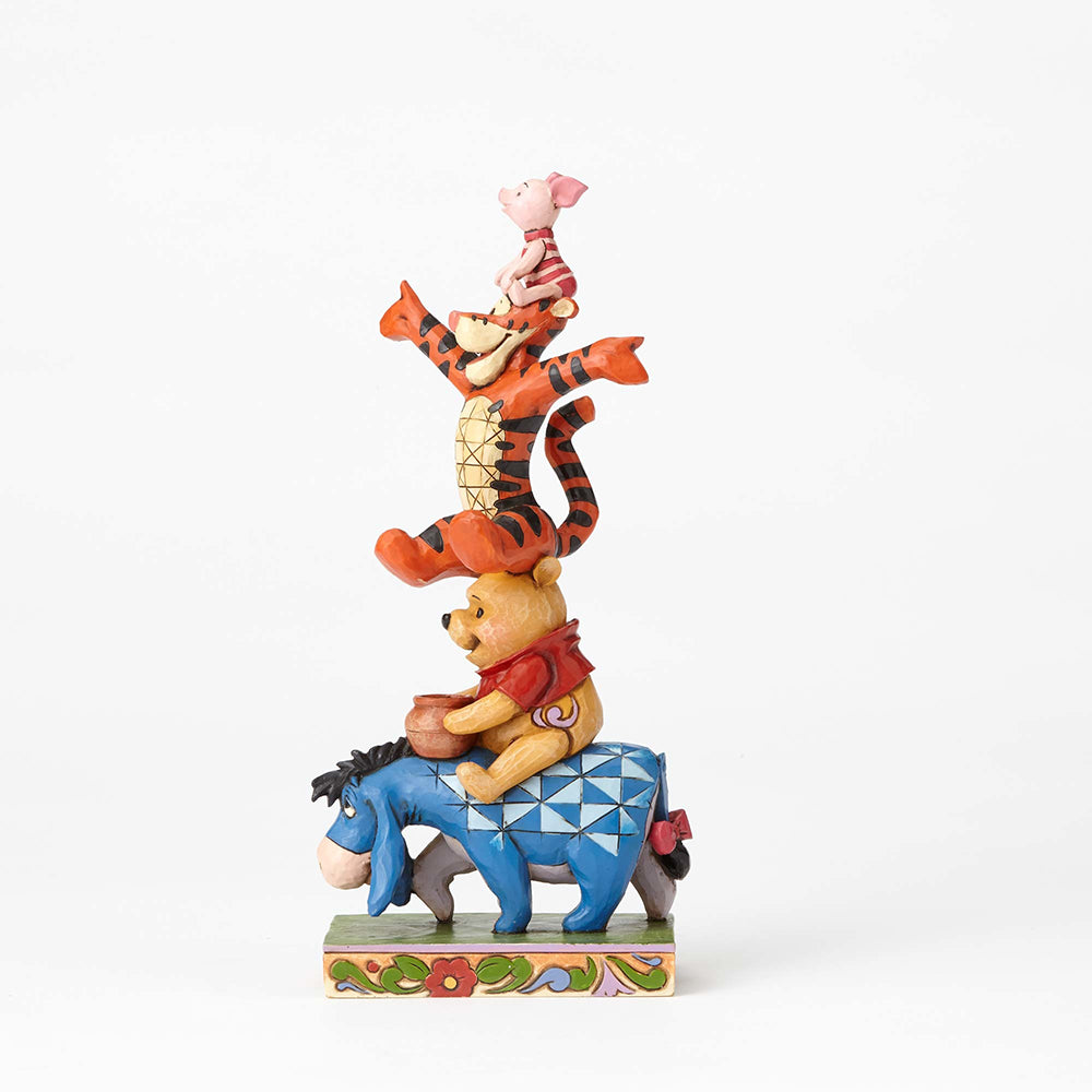 DISNEY TRADITIONS<BR> Eeyore Pooh Tigger Piglet Stack<BR>“Built By Friendship”