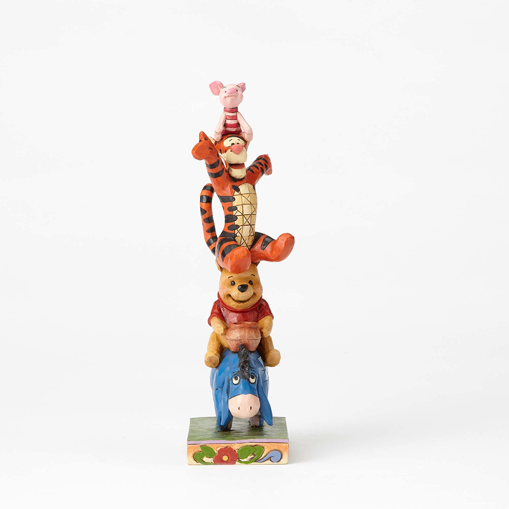 DISNEY TRADITIONS<BR> Eeyore Pooh Tigger Piglet Stack<BR>“Built By Friendship”