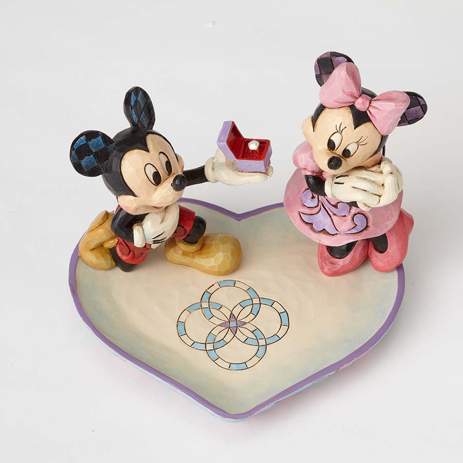 DISNEY TRADITIONS <br> Mickey Proposing to Minnie Ring Dish <br>“A Magical Moment”