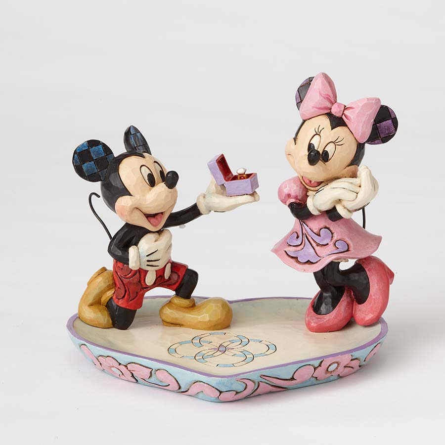 DISNEY TRADITIONS <br> Mickey Proposing to Minnie Ring Dish <br>“A Magical Moment”