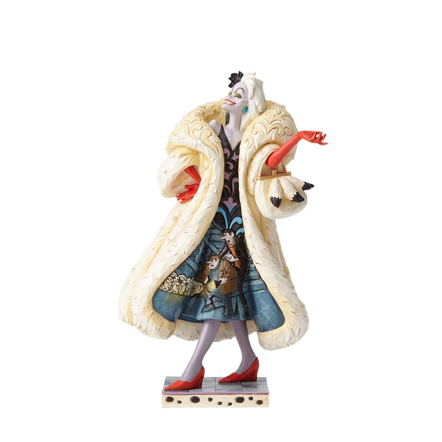 DISNEY TRADITIONS<br> Cruella De Vil with Scene <br> "Devilish Dognapper"