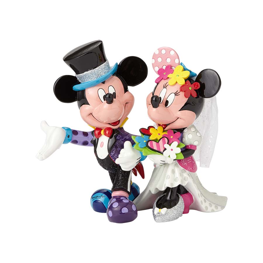 Disney Britto <br> Mickey and Minnie Wedding Figurine<br> (Medium)