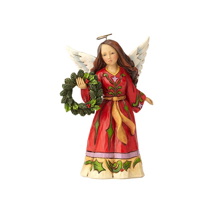 Jim Shore <br> Heartwood Creek <br>Pint Size Angel with Wreath