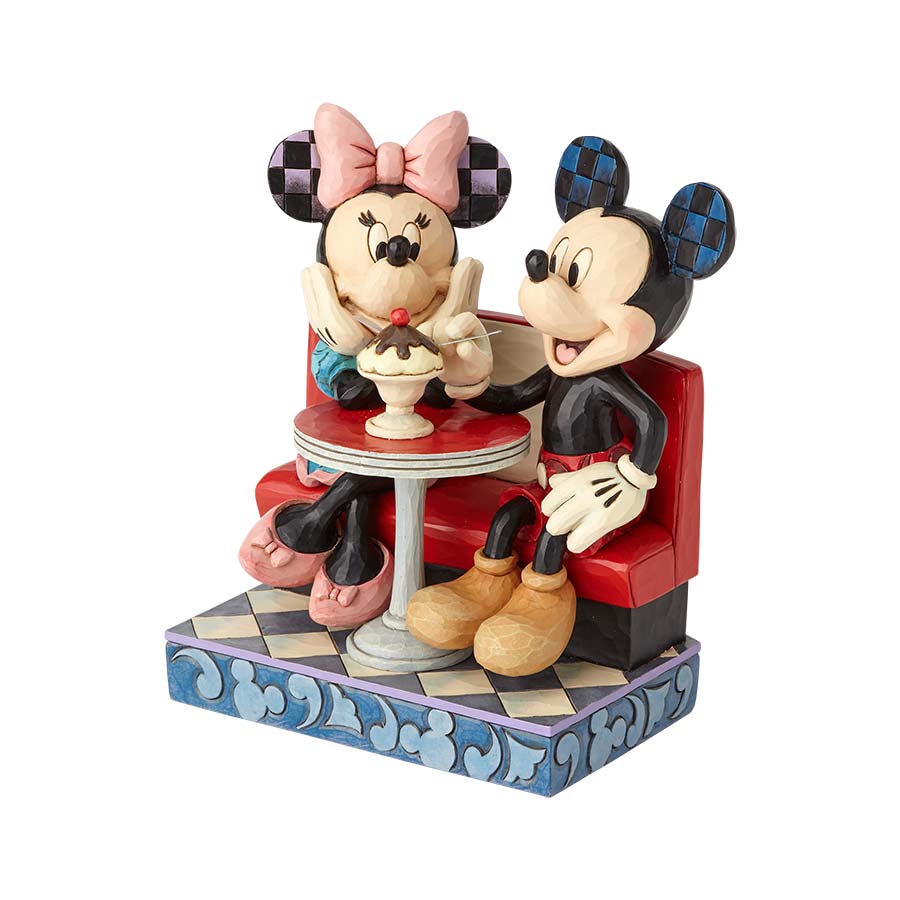 DISNEY TRADITIONS <br> Mickey & Minnie at Soda Shop <br>"Love Comes In Many Flavors"