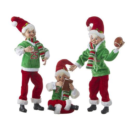 RAZ Imports Elves <br>North Pole Friends <br> 16" Sports Posable Elves <br>(3 Assorted)