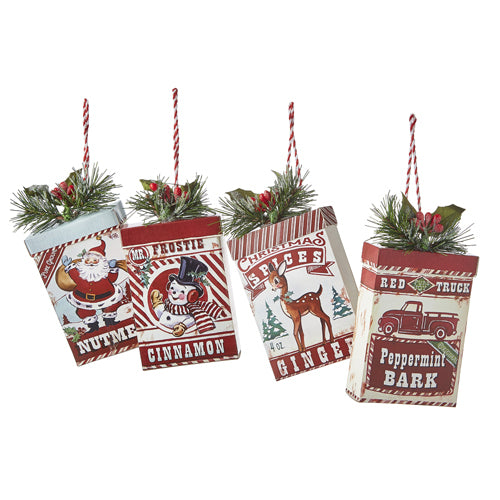 RAZ Imports <br> Hanging Ornaments <br> 5" Holiday Spice Ornaments <br> 4 Assorted