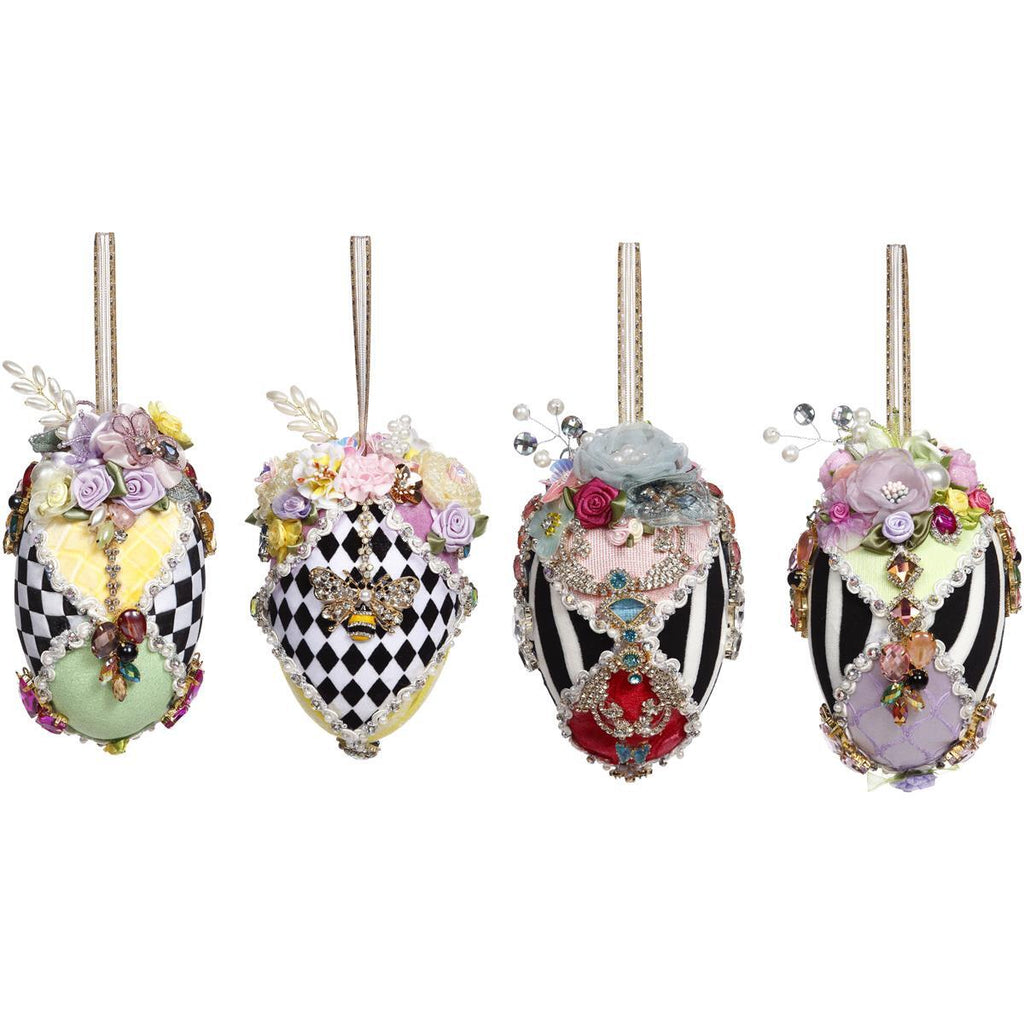 Mark Roberts Easter Collection <BR> Harlequin Jewel Egg <br> 4 Assorted (15cm)