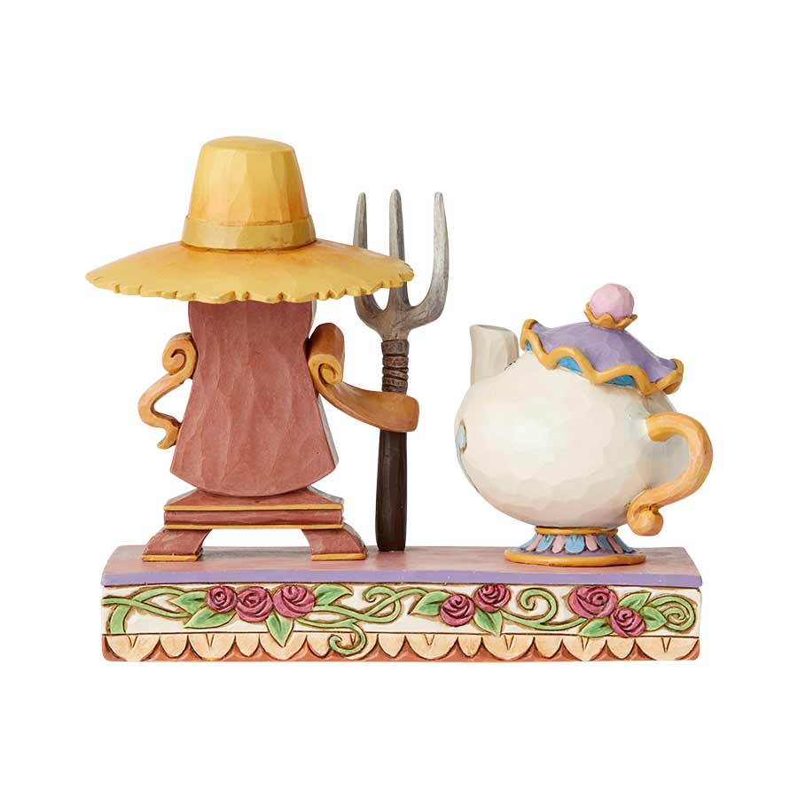 SALE 30% OFF <br> DISNEY TRADITIONS <br> Mrs Potts & Cogsworth <br> "Working Around The Clock"