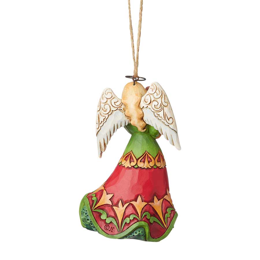 Jim Shore <br> Heartwood Creek <br>Hanging Ornament <br> Angel Holding Dog