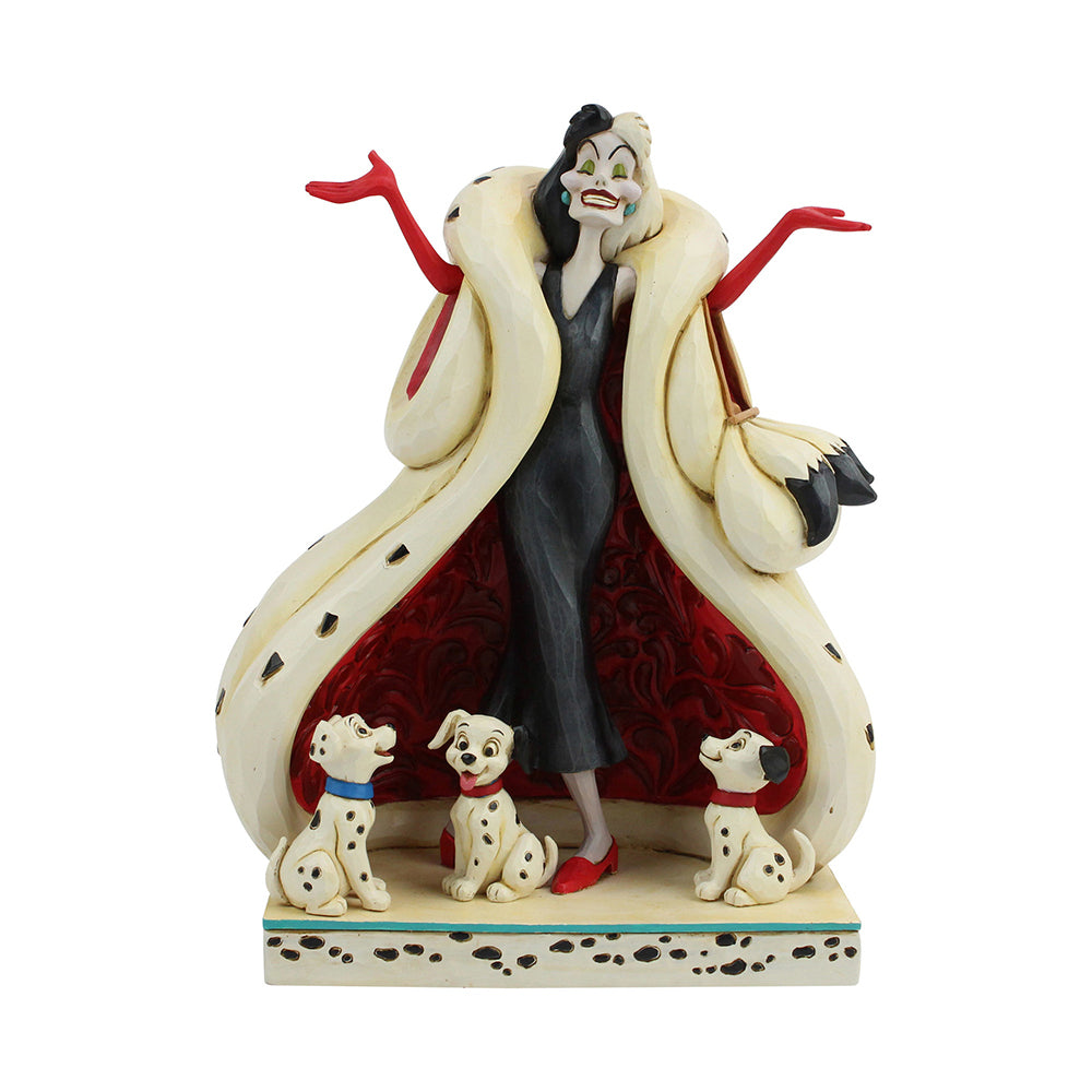 DISNEY TRADITIONS<br> Cruella De Vil with Puppies <br> "The Cute and the Cruel"