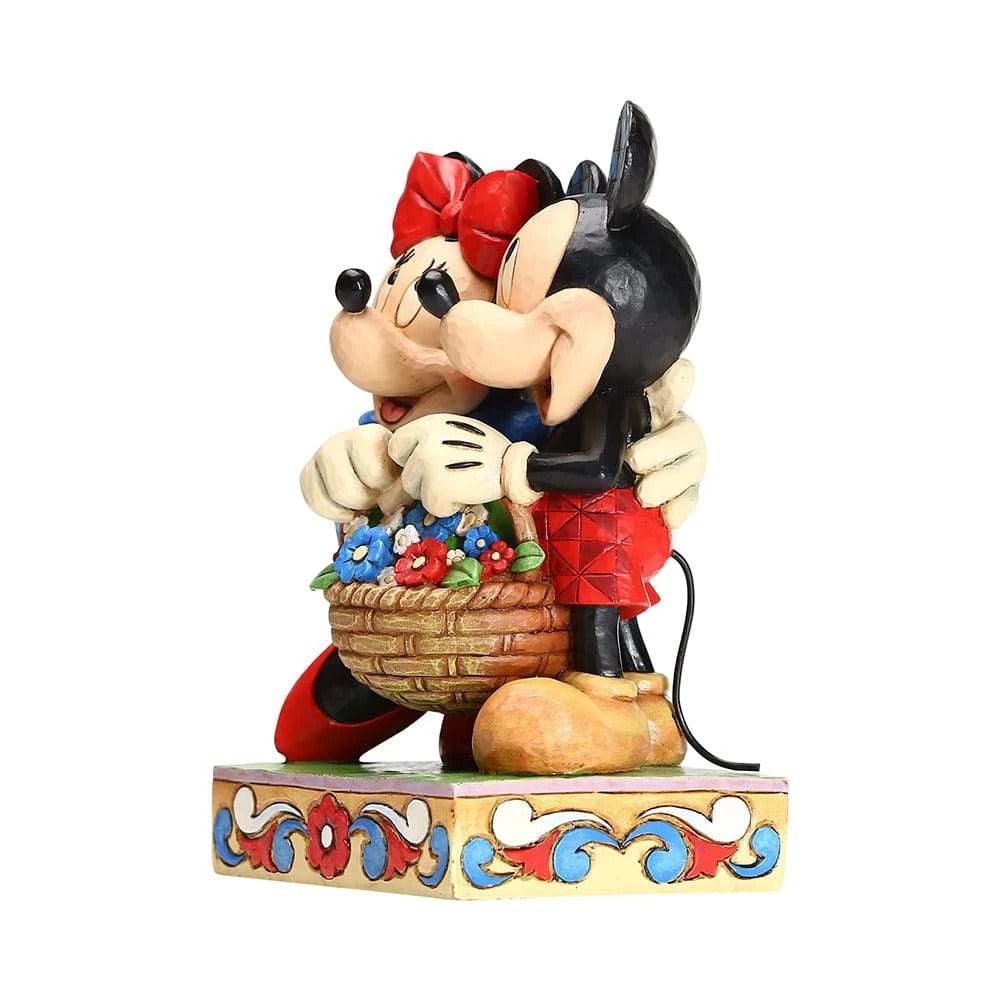 DISNEY TRADITIONS <br> Mickey & Minnie with Basket of Flowers <br> "Love In Bloom"