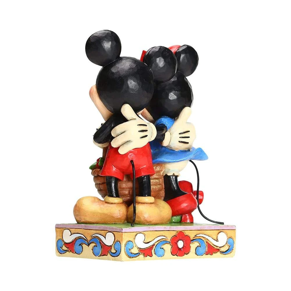 DISNEY TRADITIONS <br> Mickey & Minnie with Basket of Flowers <br> "Love In Bloom"