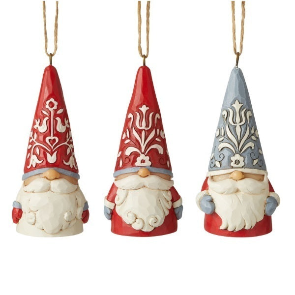 Heartwood Creek <br> Nordic Noel <br> Mini Gnome Hanging Ornament (7.6cm) <br> Set of 3