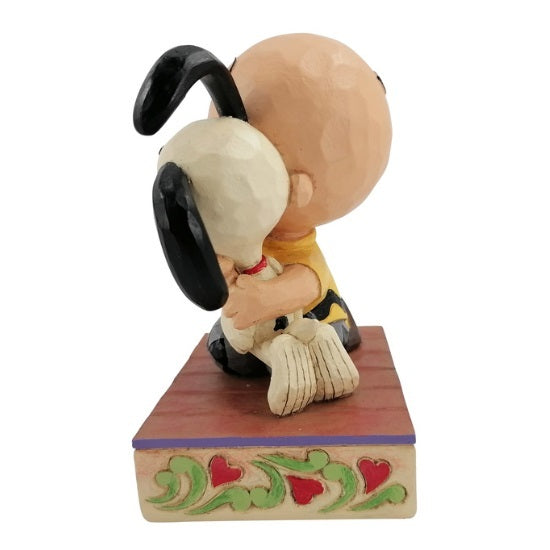 Peanuts by Jim Shore <br> Charlie Brown and Snoopy Hugging <br>"Beagle Hug = Blissful Heart"