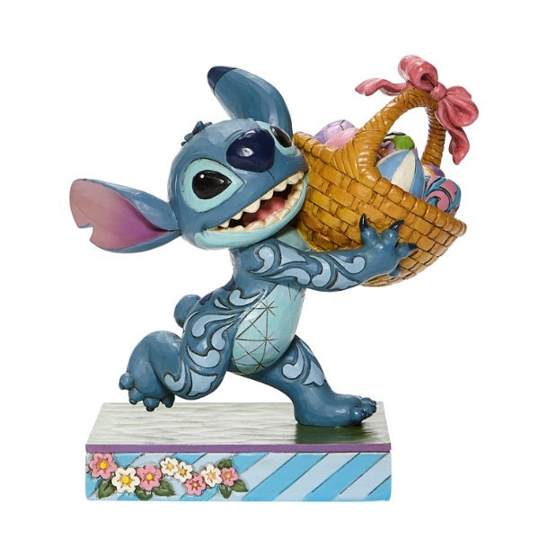 DISNEY TRADITIONS <br> Stitch Running With Easter Basket <BR> "Bizarre Bunny"