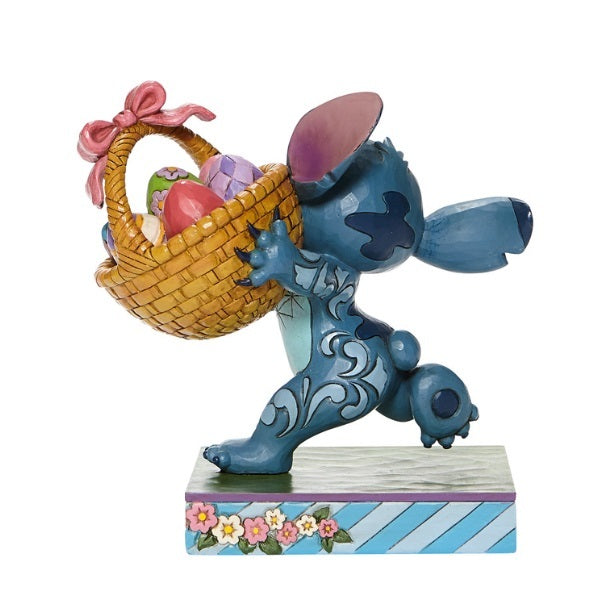 DISNEY TRADITIONS <br> Stitch Running With Easter Basket<BR>"Bizarre Bunny"