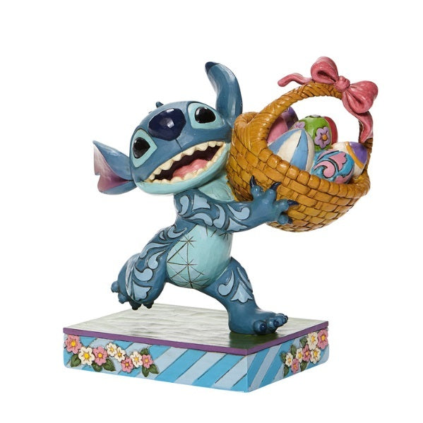 DISNEY TRADITIONS <br> Stitch Running With Easter Basket<BR>"Bizarre Bunny"