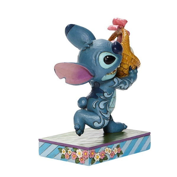 DISNEY TRADITIONS <br> Stitch Running With Easter Basket <BR> "Bizarre Bunny"