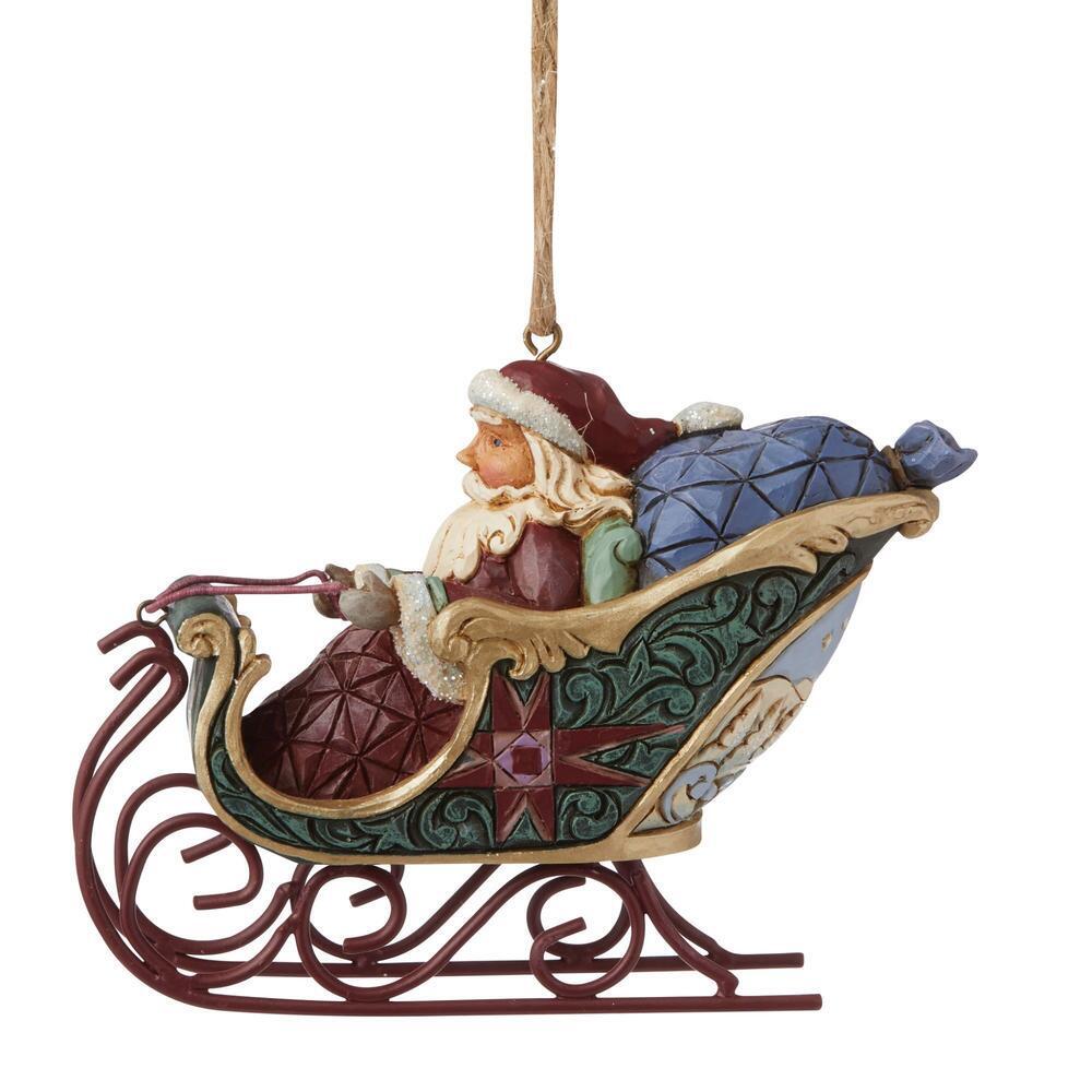 Heartwood Creek <br> Santa in Sleigh Hanging Ornament - Limited Edition