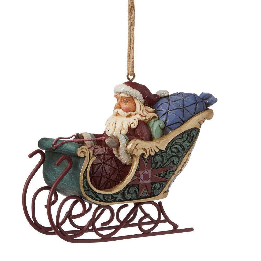 Heartwood Creek <br> Santa in Sleigh Hanging Ornament - Limited Edition