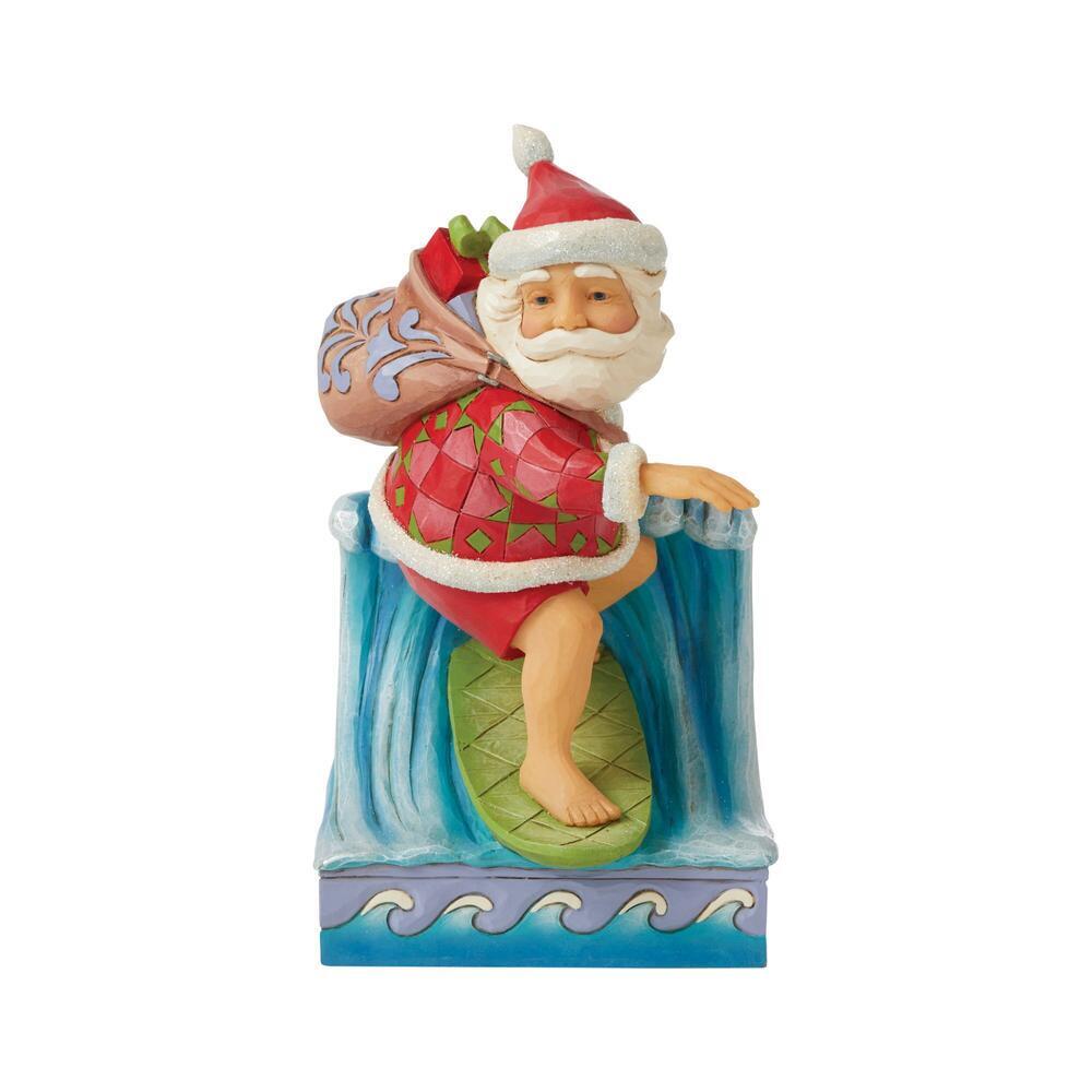 Heartwood Creek  <br> Santa Surfing (20cm) <br> "Waves of Christmas Wishes"