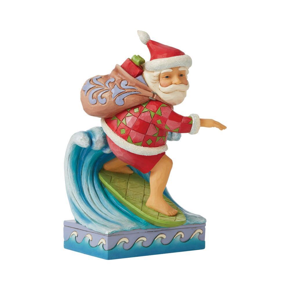 Heartwood Creek  <br> Santa Surfing (20cm) <br> "Waves of Christmas Wishes"