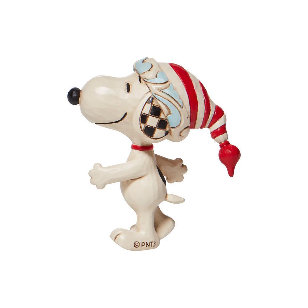 Peanuts by Jim Shore <br> Mini Snoopy With Red & White Hat Figurine